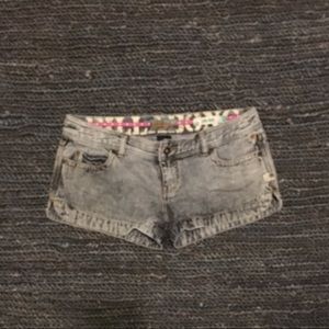 Billabong acid-wash grey Jean shorts